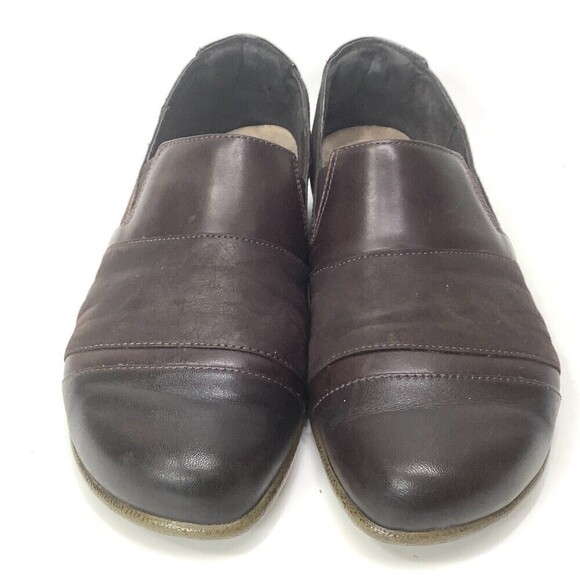 NAOT Leather Womens Slip On Loafers Shoes Size 7 - 7.5 38 Brown Flats - Picture 10 of 10